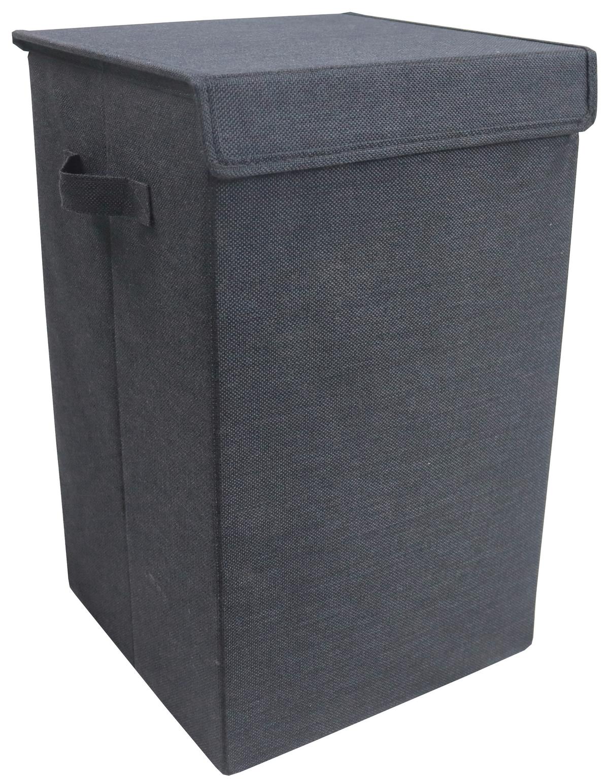 Wäschekorb Dreso M ca. 30x50x30 cm Anthrazit - Anthrazit, MODERN, Textil (30/50/30cm) - MID.YOU