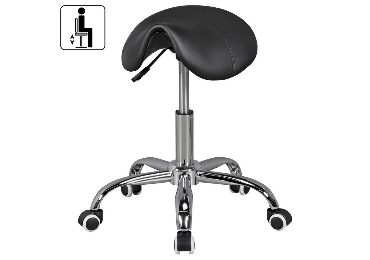 Vrtljivi Stolček Curve - črna/barve aluminija, Moderno, tekstil (60/48/60cm) - MID.YOU