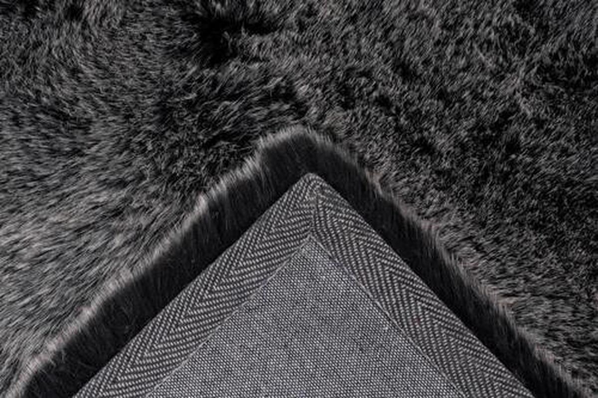 Hochflorteppich Tender - Anthrazit, Design, Textil (80/150cm) - Kayoom