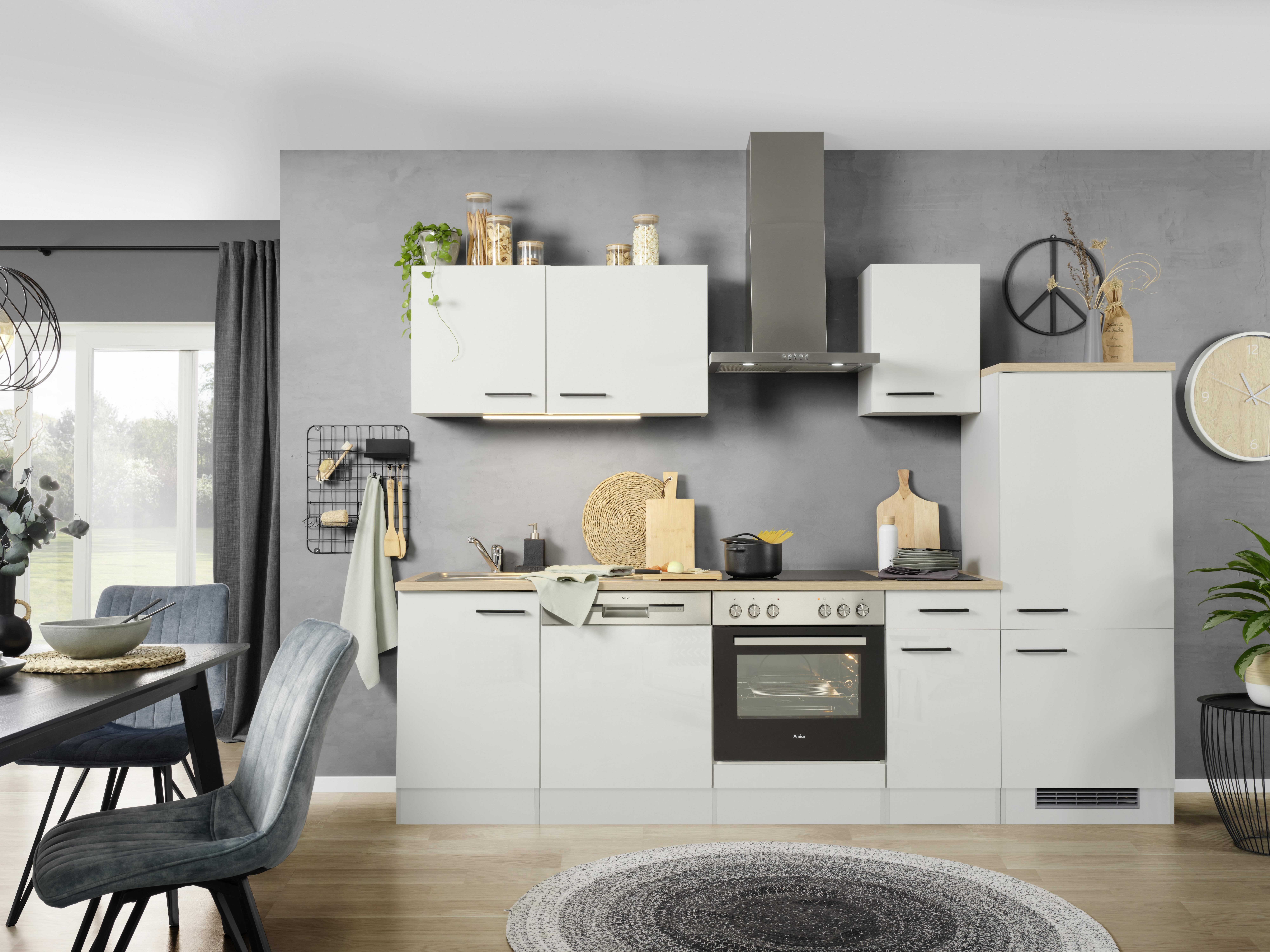 Kuhinjski Blok Levi - siva/svijetlo siva, Modern, drvni materijal (270cm) - FlexWell