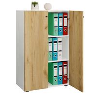 Arhivska Omara Lona Xl, Bela, Barva Bukve - bela/barve bukve, Design, leseni material (70/110/39cm) - MID.YOU