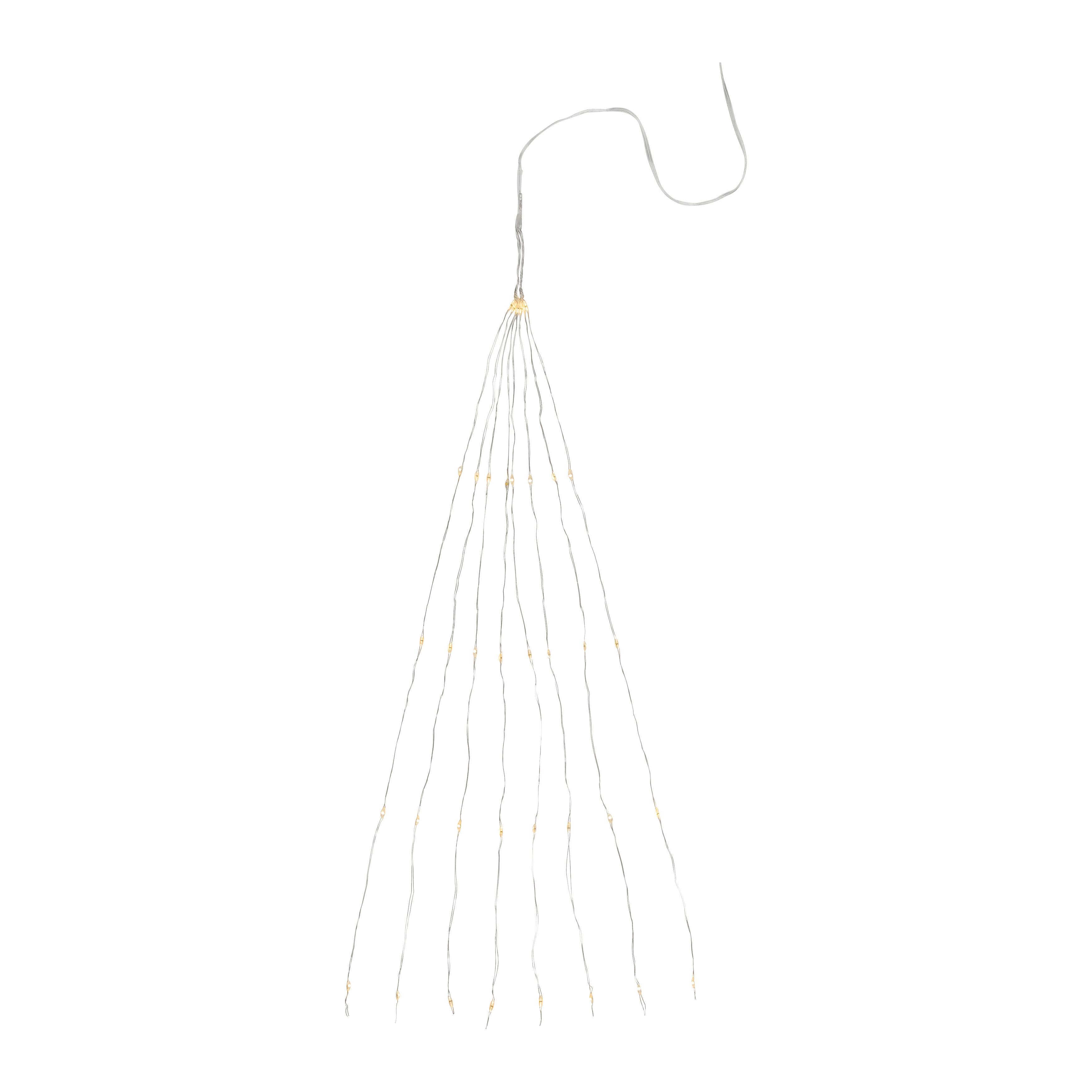 Lichterkette Silver Silberfarben - Silberfarben, KONVENTIONELL, Metall (45cm) - Mömax