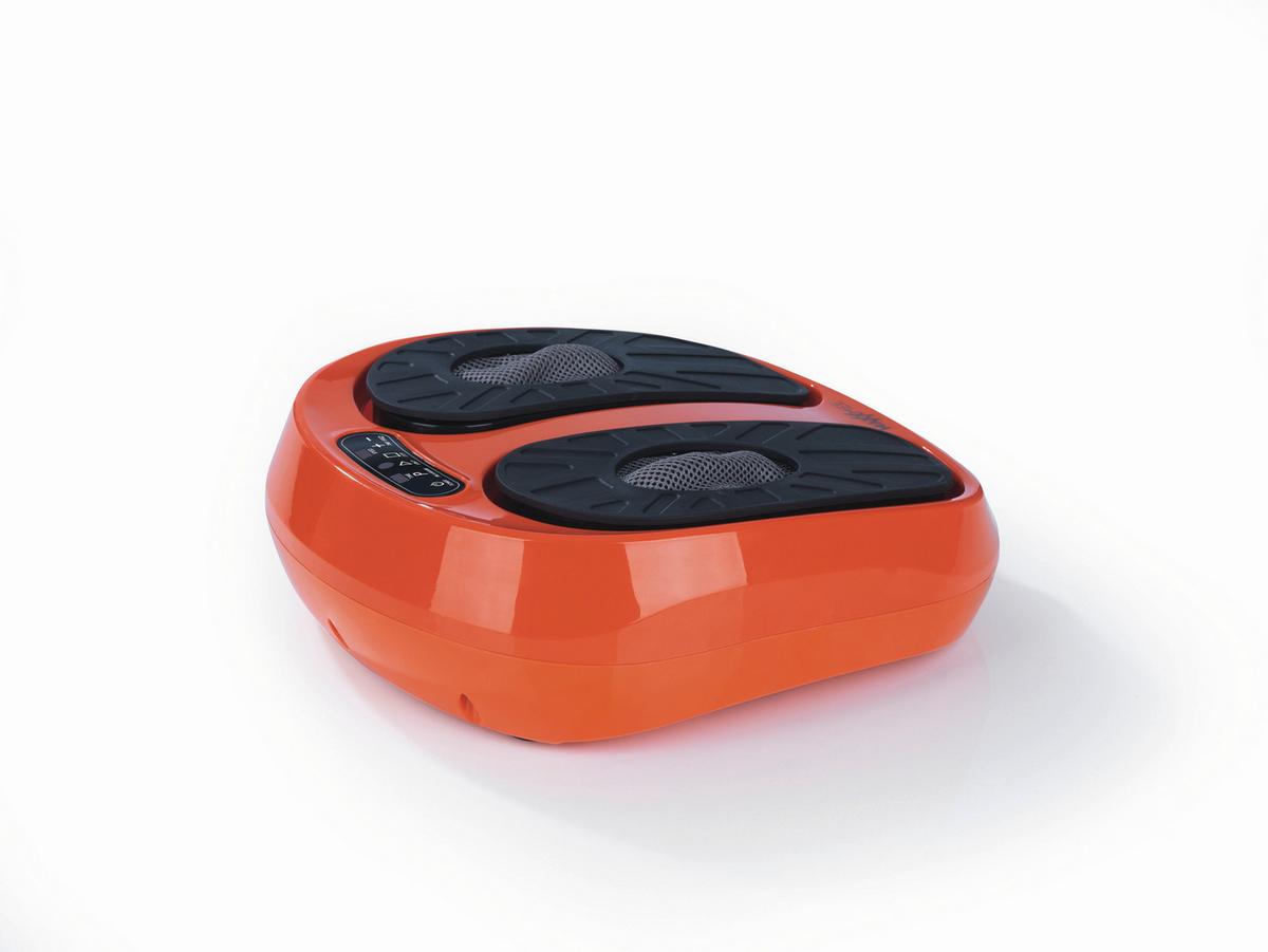 Vibrationsplatte Maxxmee Orange/Schwarz 30 Watt - Schwarz/Orange, LIFESTYLE, Kunststoff/Metall (40/13,2/36cm)