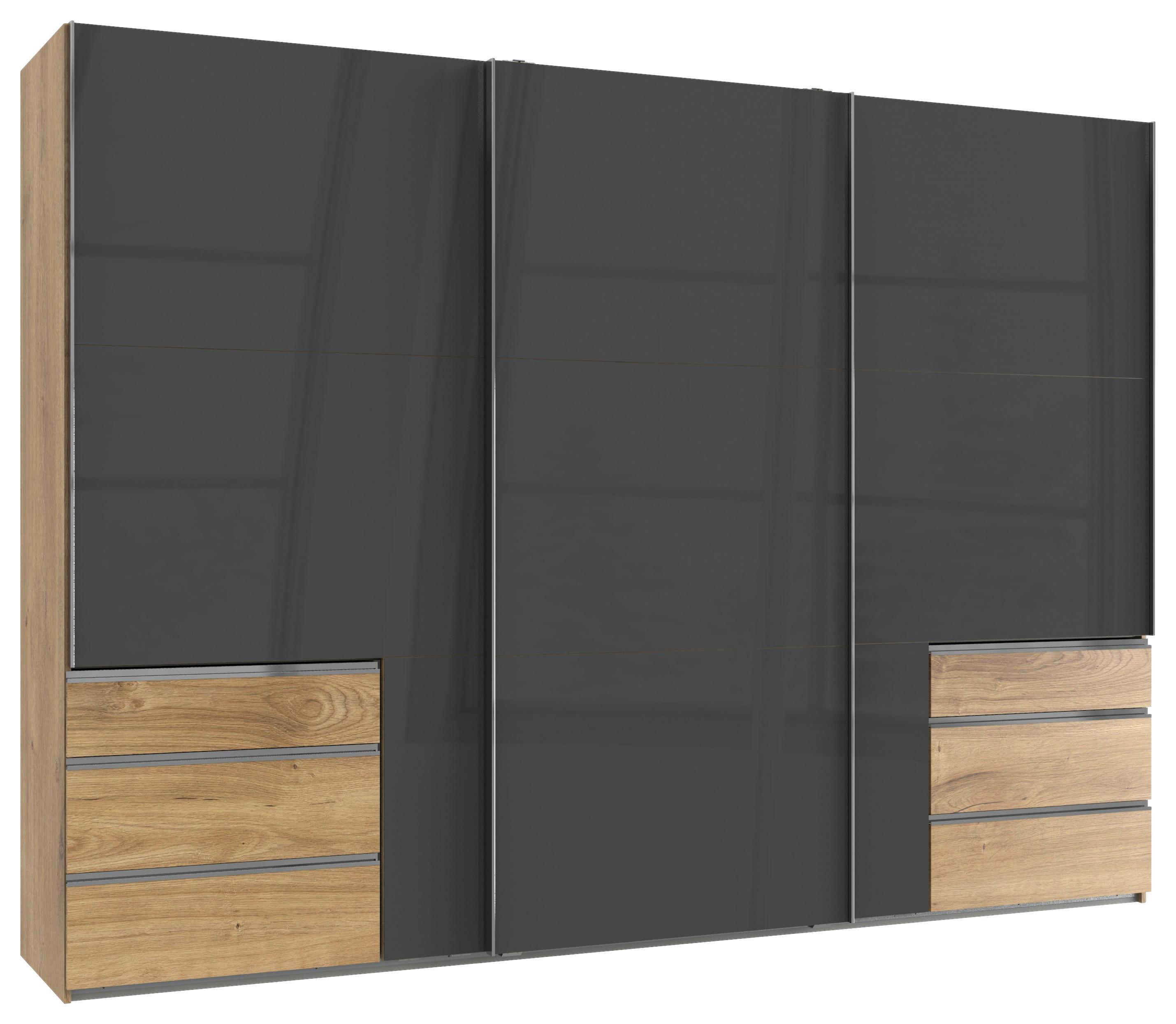 Ormar S Kliznim Vratima Level 36c - siva/boje hrasta, Moderno, drvni materijal (300/216/65cm) - Modern Living