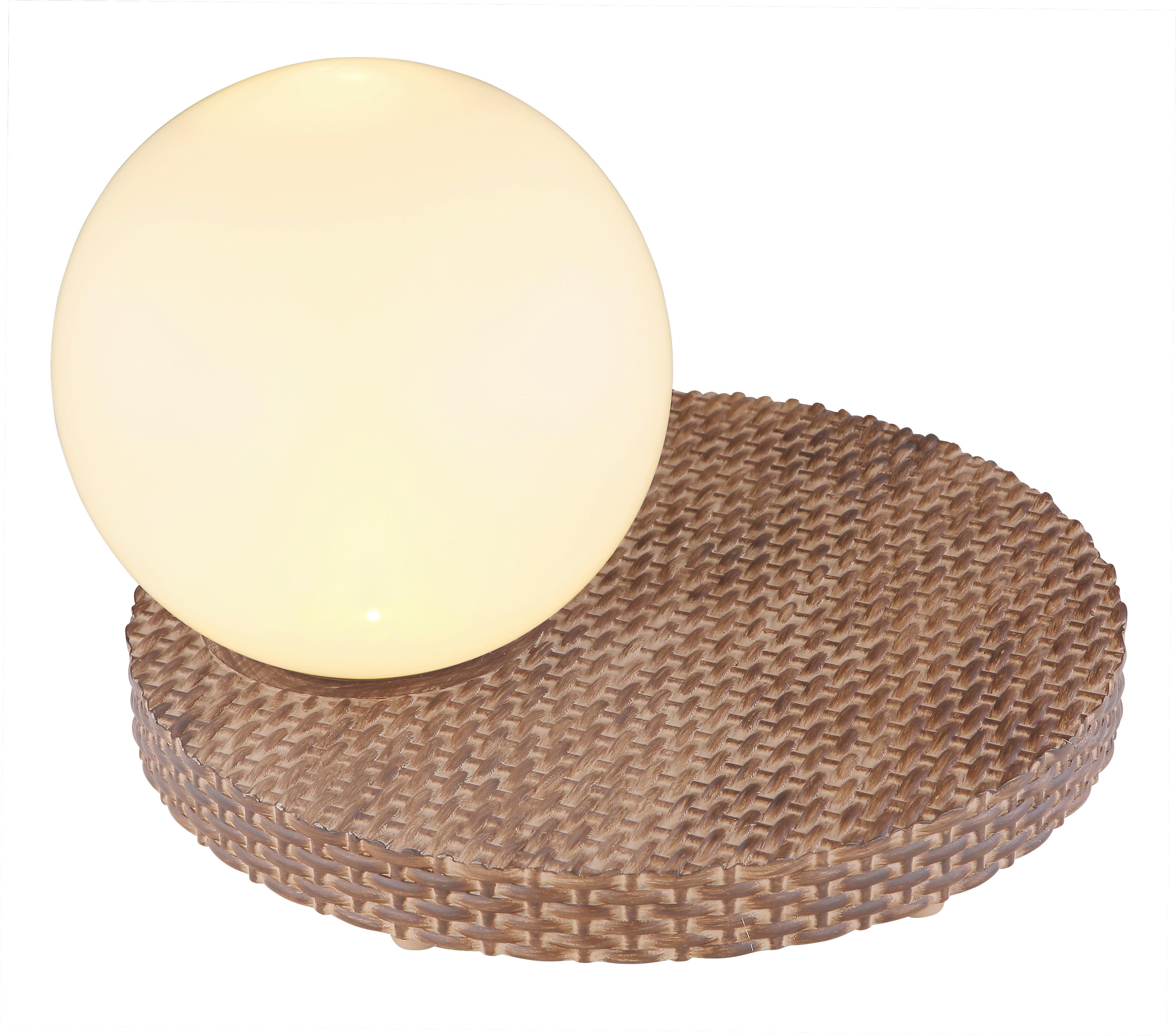 Svjetiljka Solarna 36851 - bijela/smeđa, Natur, plastika (20/20/17cm) - Globo