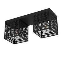 Deckenleuchte 900356_piedritas - Schwarz, Design, Metall (51,5/18/20,5cm) - Eglo