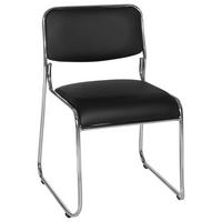 Besucherstuhl Kolta Schwarz - Chromfarben/Schwarz, MODERN, Textil/Metall (41/84/52cm) - MID.YOU