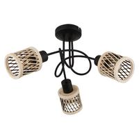 Deckenleuchte 62050308 Mali - Schwarz/Grau, Design, Glas/Metall (40/26cm) - Globo