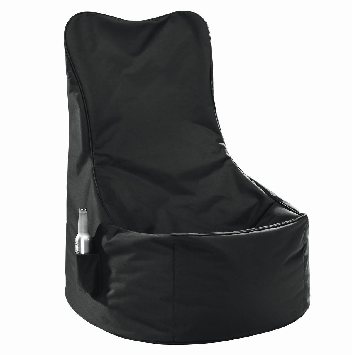 Sitzsack Schwarz/Nylon - Schwarz, Textil (65/100/88cm) - Mömax