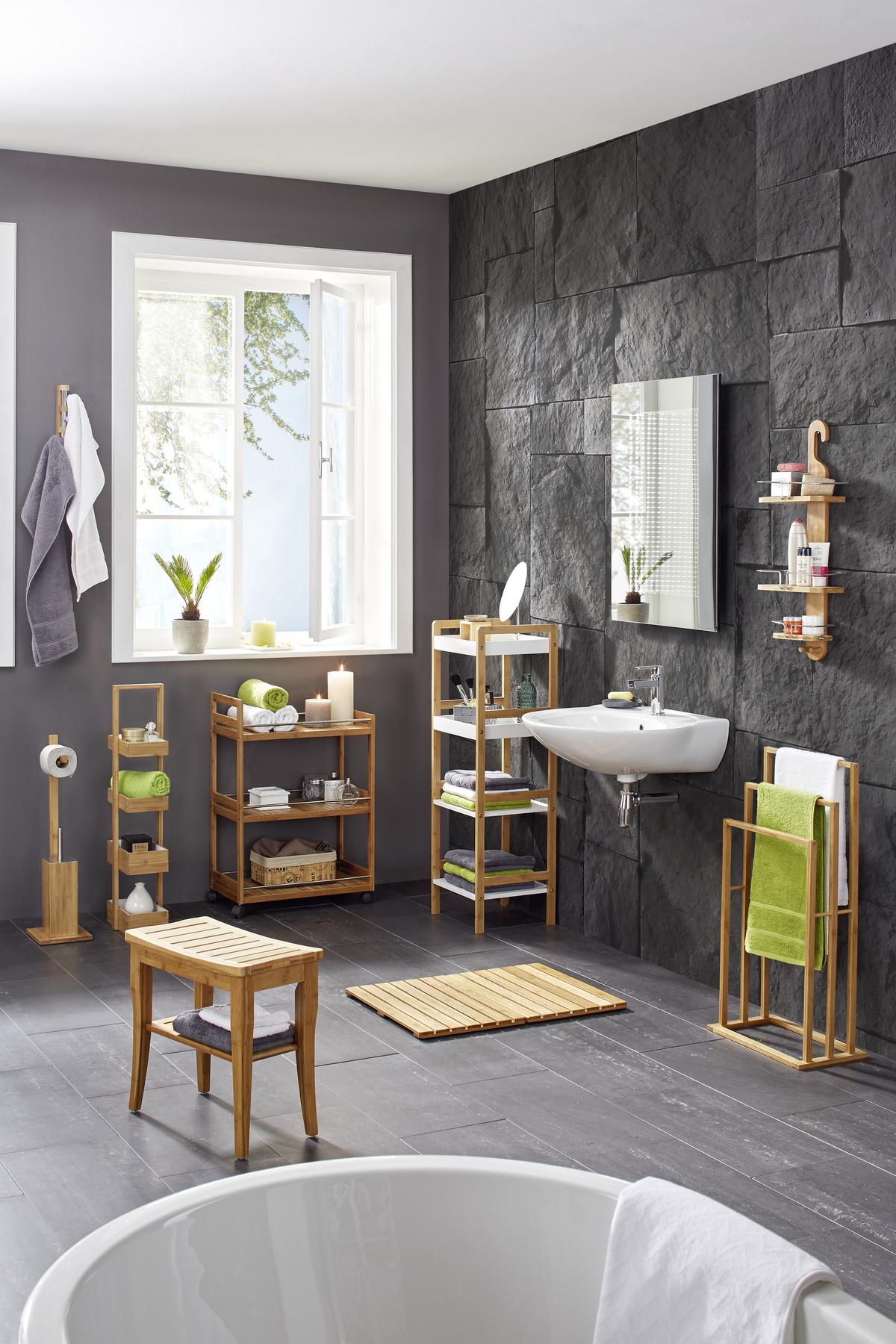 WC-Bürstenkombination in Naturfarben/Edelstahlfarben - Edelstahlfarben/Naturfarben, MODERN, Holz/Kunststoff (19/70,5/19cm) - Mömax