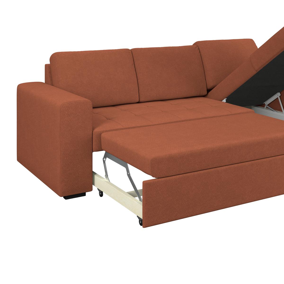 Kutna Garnitura Jan - boje hrđe, Trend, tekstil (247/155cm)