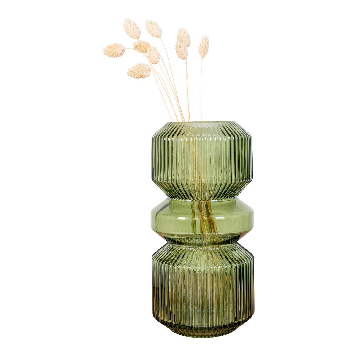Vase Grün - Grün, Basics, Glas (12/25cm)