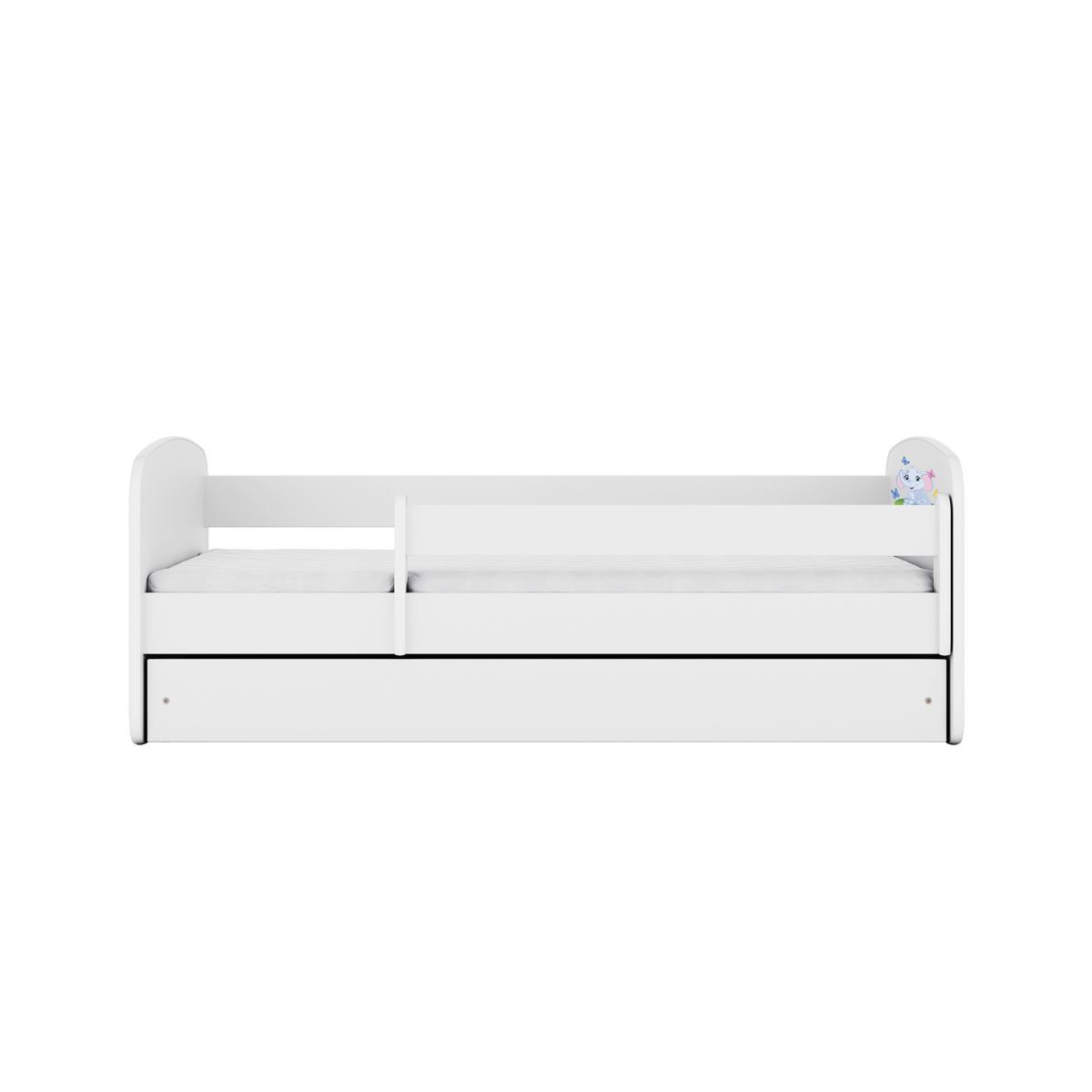 Otroška Postelja Babydreams, Bela, 80x160cm - bela/barve breze, Moderno, tekstil/leseni material (80/160cm) - MID.YOU