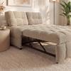 SLAAPBANK LIARA - Beige/Zwart, Modern, Hout/Textiel (137/87/110cm) - Bessagi Home