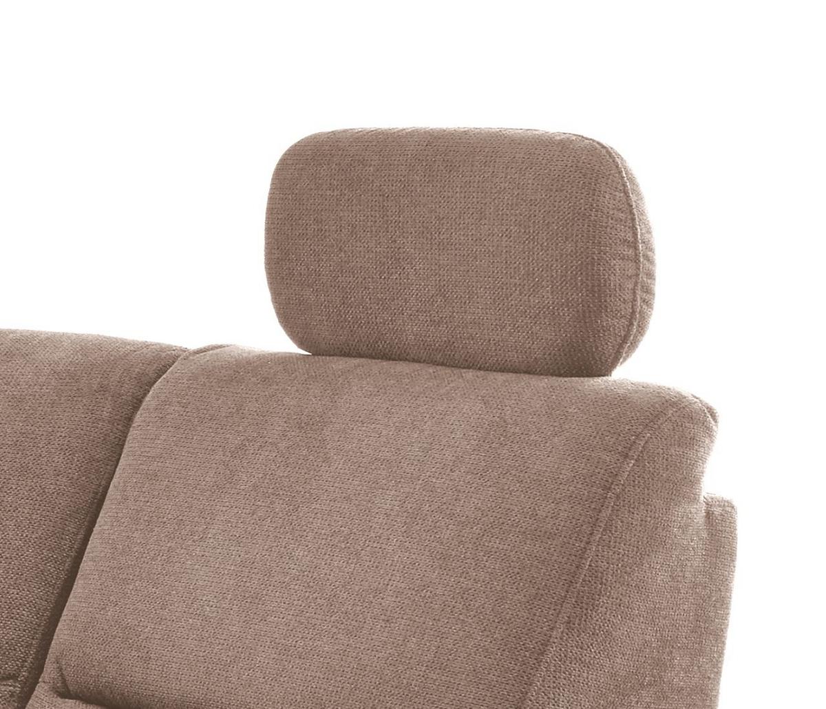 Wohnlandschaft Parole Hellbraun Struktur - Hellbraun/Wildeiche, KONVENTIONELL, Holz/Textil (237/186cm) - Livetastic