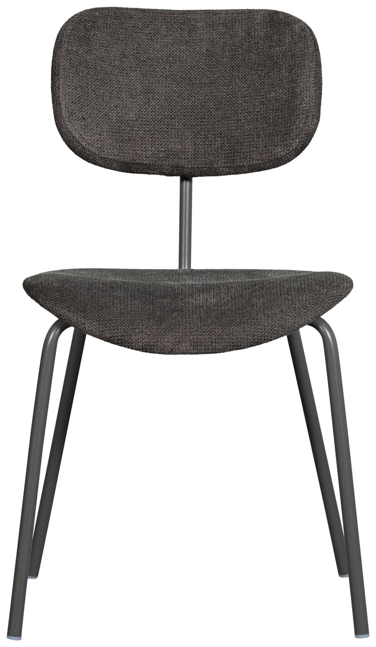 Stuhl-Set Link Braun/Grau B: 54cm - Schwarz/Braun, MODERN, Textil/Metall (54/78/45cm) - Livetastic