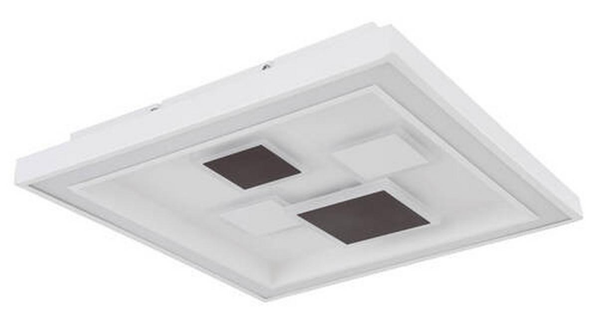 Stropna Led-svetilka Nolo, S Sijalko - bela/opal, Design, kovina/umetna masa (48/48/7cm) - Globo