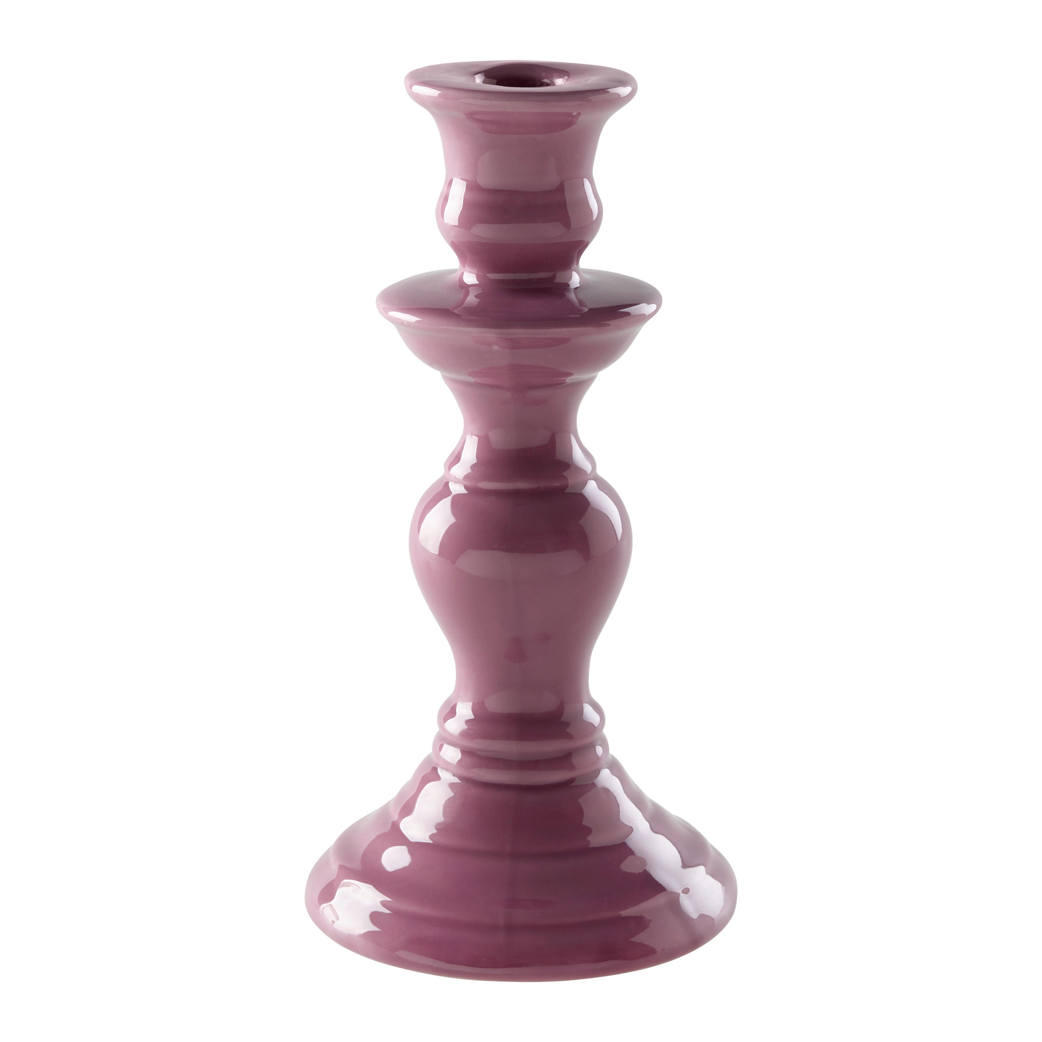 Kerzenhalter Nelly Lila - Lila, MODERN, Keramik (10/10/20cm) - Mömax