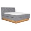 Boxspringbett Marie in Grau ca. 180x200cm - Grau, KONVENTIONELL, Holz/Kunststoff (180/200cm) - Zandiara