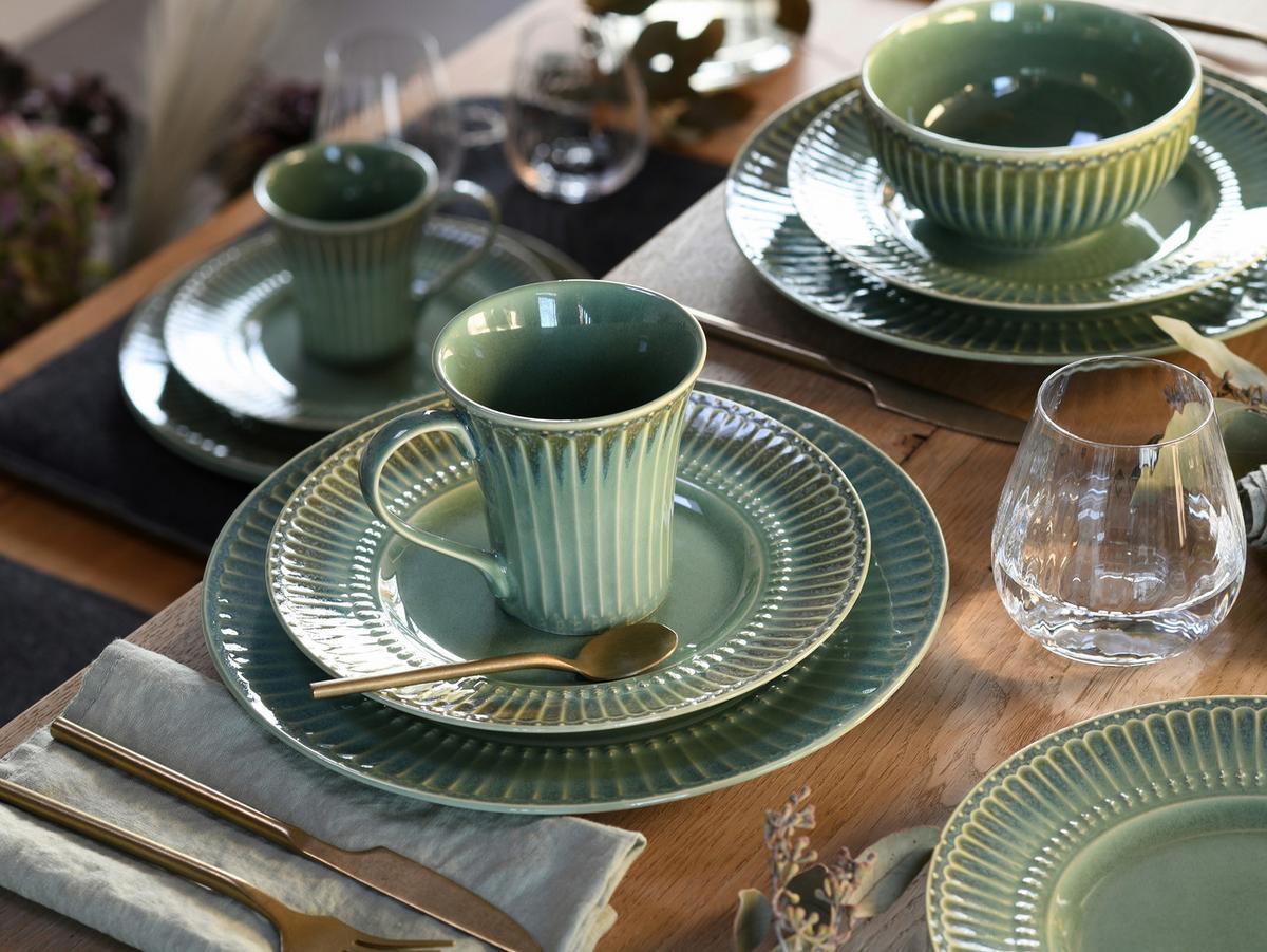 Kombinirani Servis Celadon Green, 16-Delni - žajbljevo zelena, Basics, keramika - Creatable