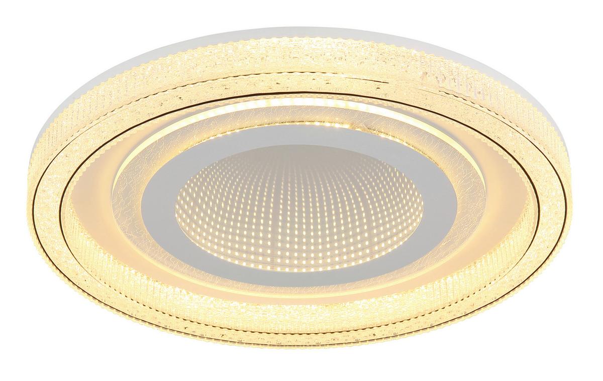 LED Mennyezeti Lámpa 48557-48w Alsuna - fehér/átlátszó, Konventionell, műanyag/fém (48/7cm) - Globo