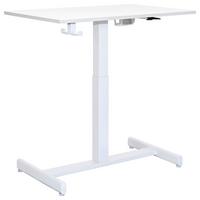 Schreibtisch George Weiß - Weiß, MODERN, Holzwerkstoff/Kunststoff (72,5/48.5-74/48cm) - Mömax