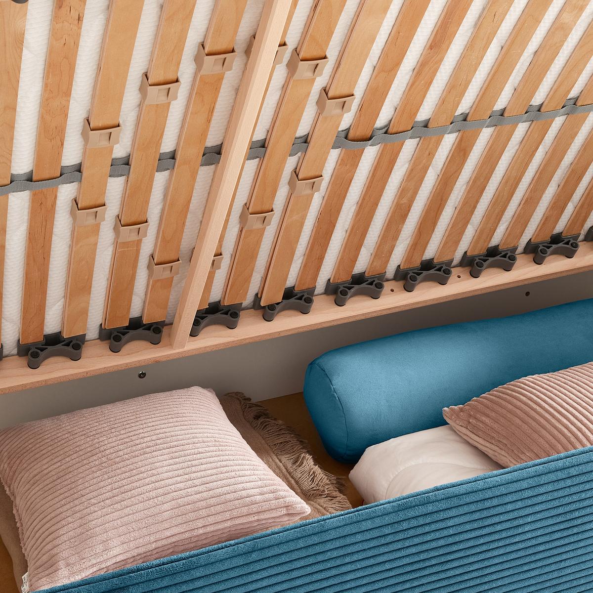 Bett Remi Pastelblau ca. 90x200cm - Chromfarben/Pastellblau, KONVENTIONELL, Holz/Kunststoff (90/200cm) - Mömax