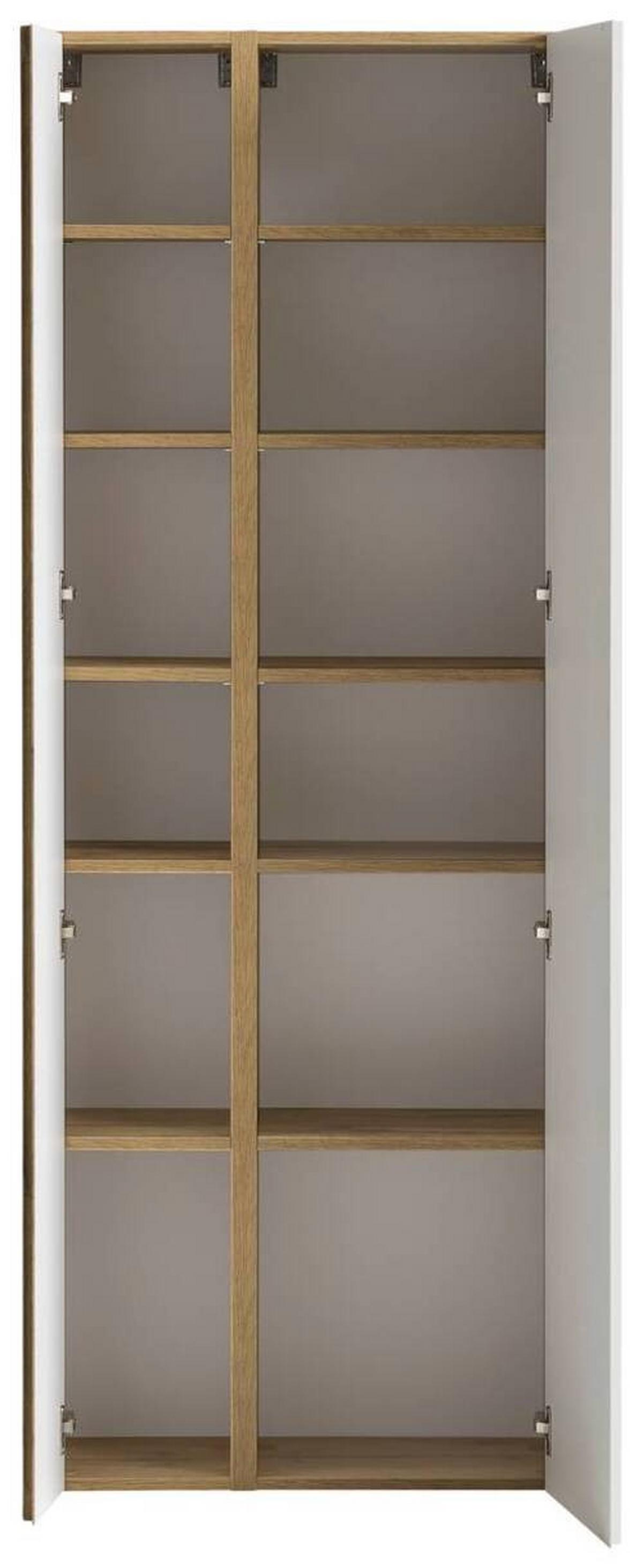 Hochschrank Varese ca. 65x180 cm Weiß/Eiche - Eiche Wotan/Weiß, MODERN, Holzwerkstoff (65/180/35cm) - Held