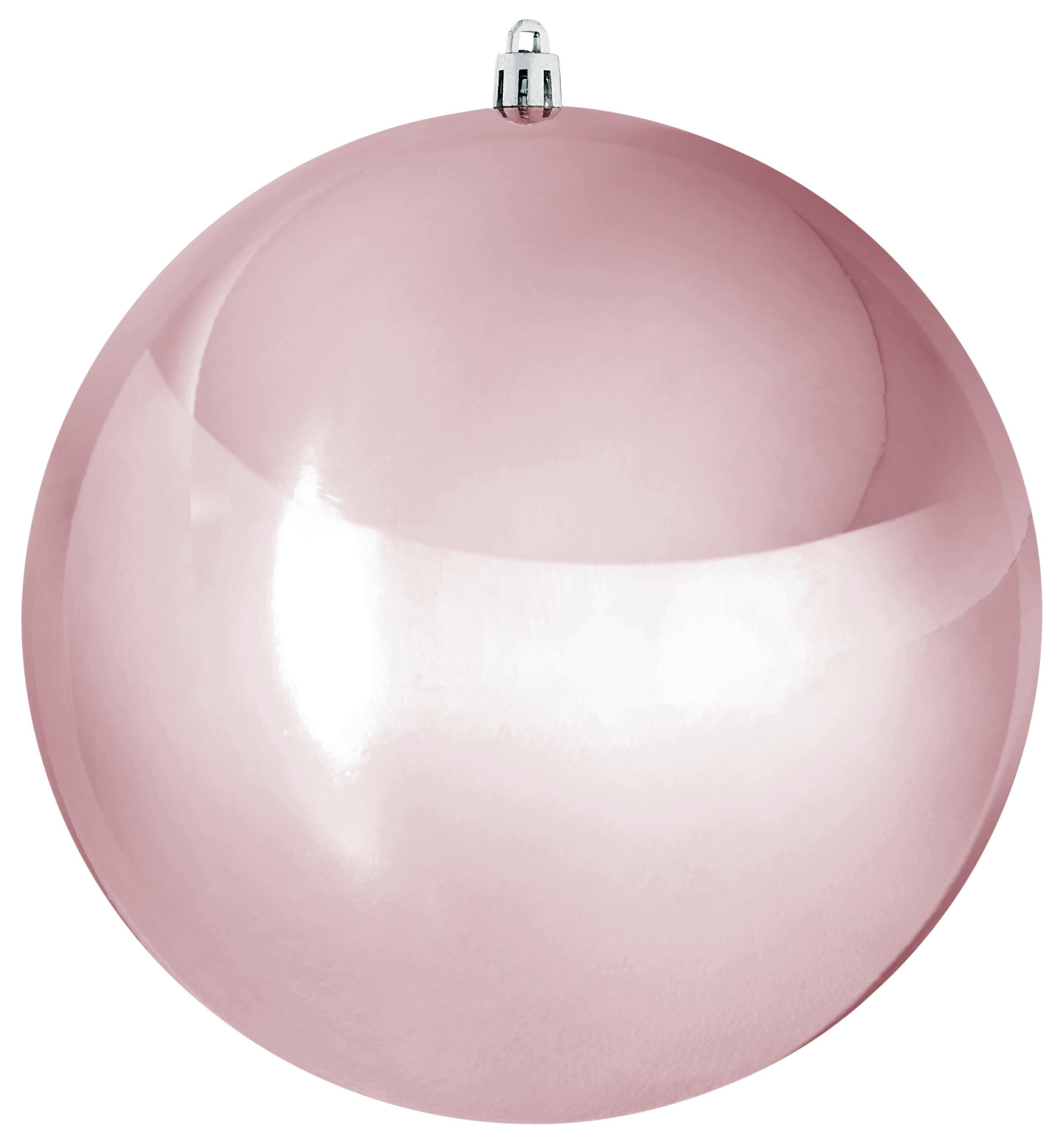Glob de Crăciun Big - roz, plastic (10cm) - Modern Living