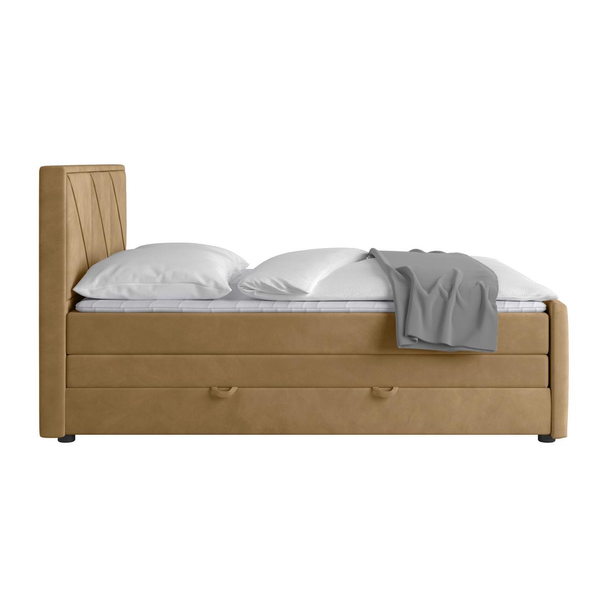Boxspringbett Bologna ca. 180x200 cm Beige - Beige, MODERN, Holz/Kunststoff (180/200cm) - MID.YOU