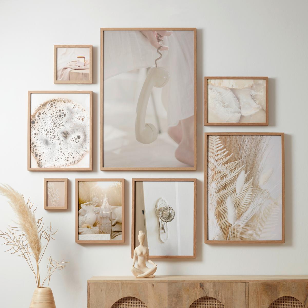Okvir Za Slike Gitta - barve hrasta, steklo/leseni material (13/18cm) - Modern Living