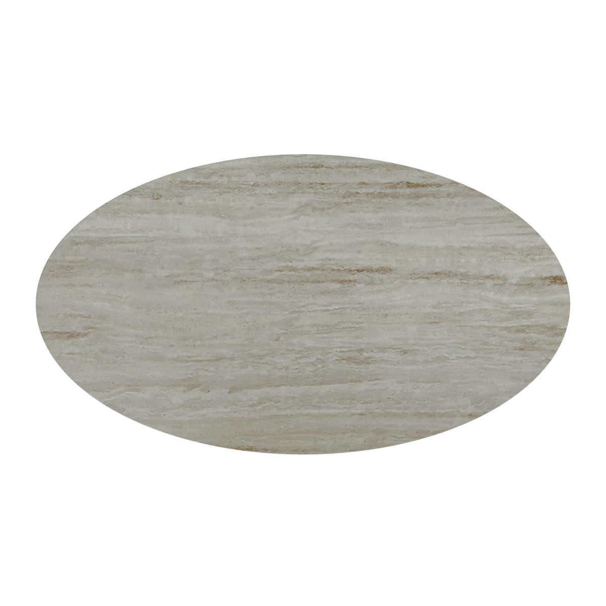 Esstisch Thiago Creme MDF/Stein ca. 160x90 cm - Creme, MODERN, Holzwerkstoff/Stein (160/90/76cm) - Bessagi Home