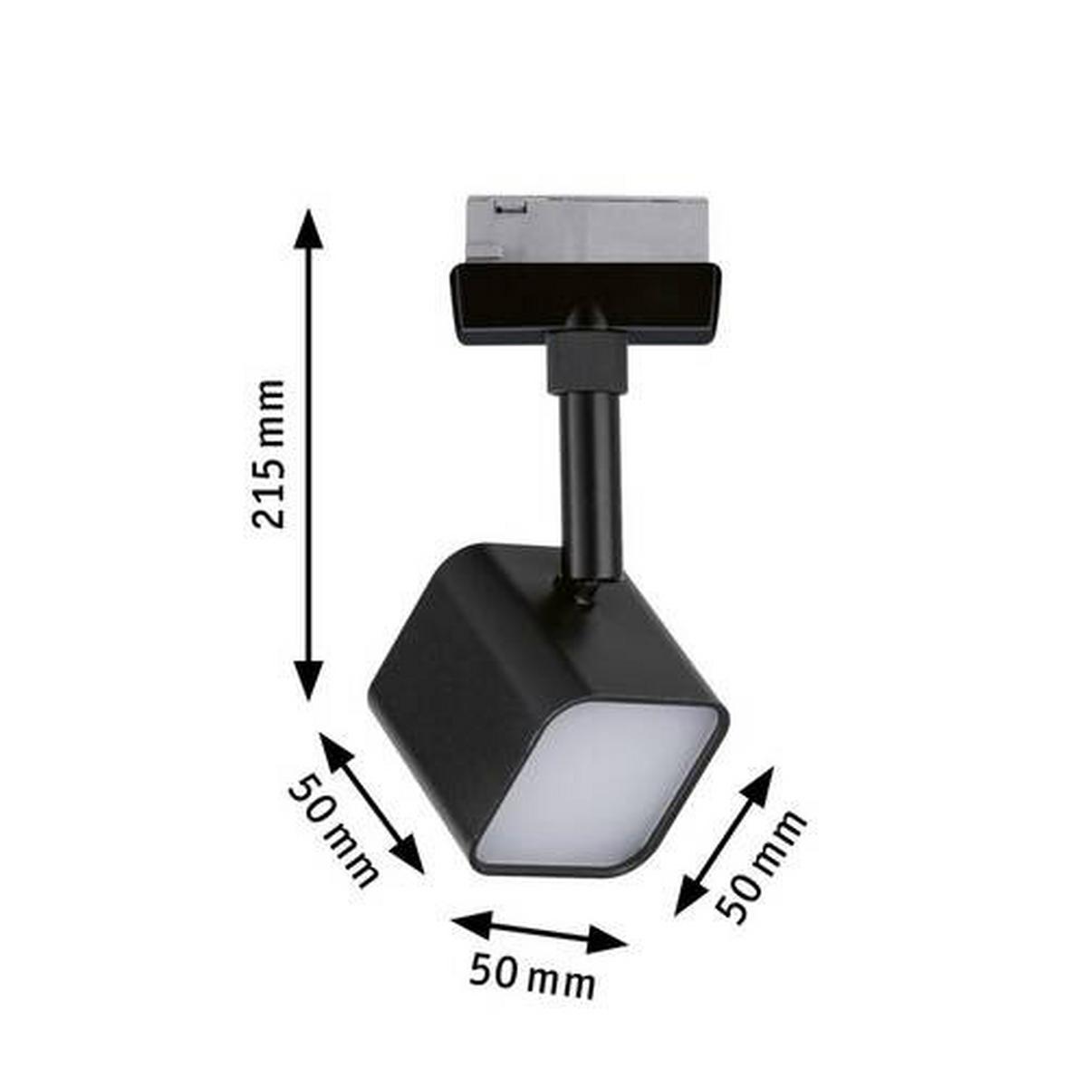 Schienensystem-Strahler Urail Muri Schwarz max. 4 Watt - Schwarz, Design, Glas/Metall (14/5/5cm) - Paulmann