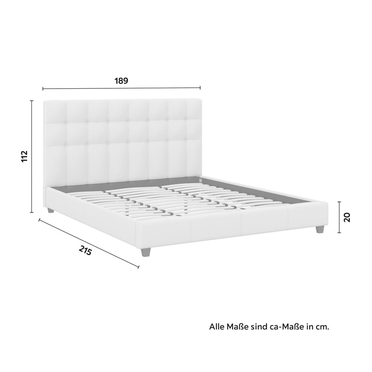 Polsterbett Frederico ca. 180x200 cm Beige - Beige/Schwarz, MODERN, Holz/Holzwerkstoff (180/200cm) - Bessagi Home