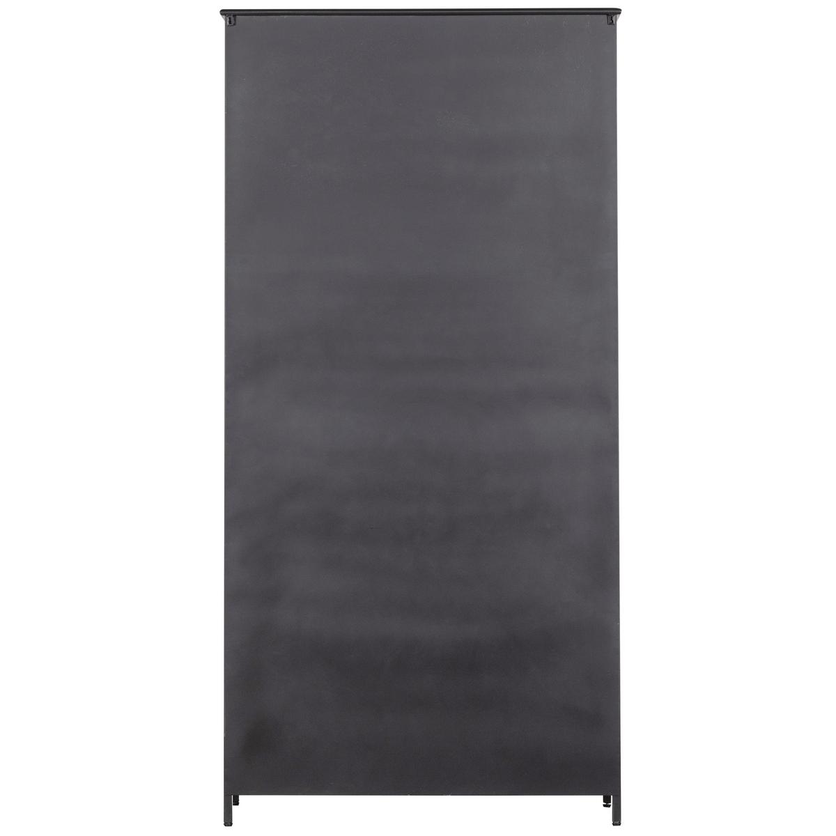 Vitrine Exhibit Schwarz - Schwarz, Design, Glas/Metall (96/200/40cm) - Livetastic