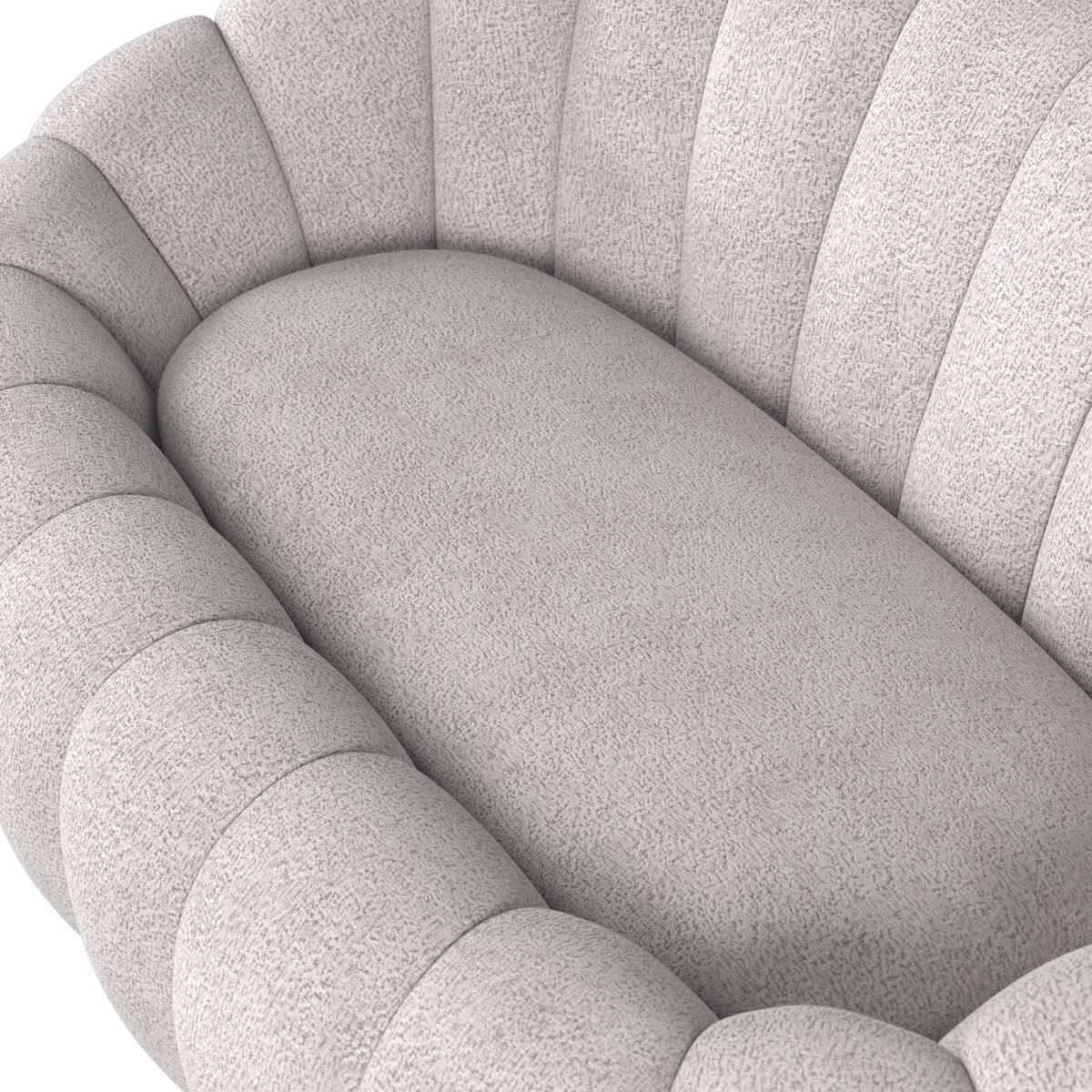 Sofa Lena Chenille Hellgrau - Greige, MODERN, Holz/Textil (150/62/92cm)