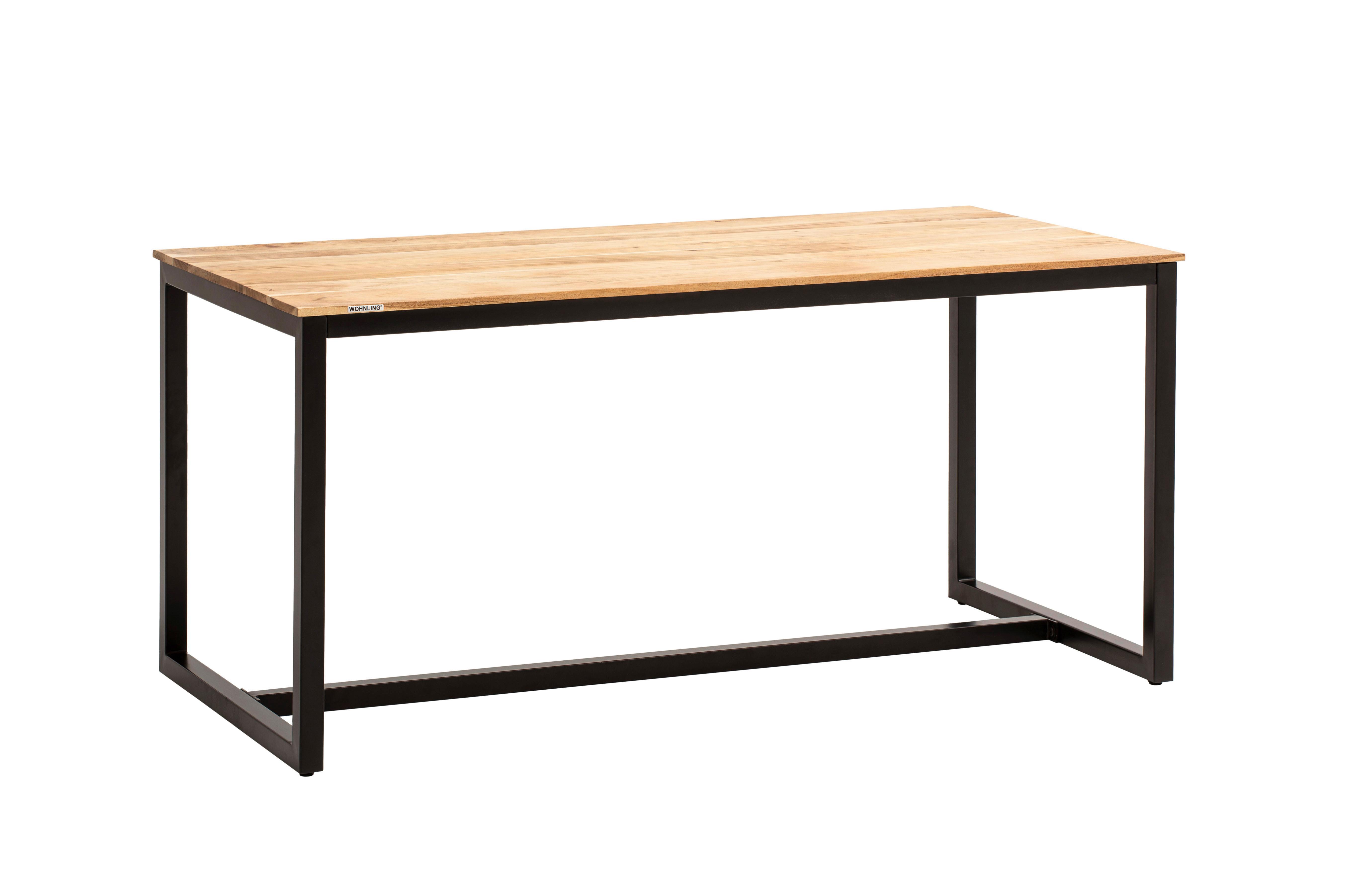 Étkezőasztal Mid.you - akáciaszínű/fekete, Design, fa/fém (120/60/76cm) - MID.YOU