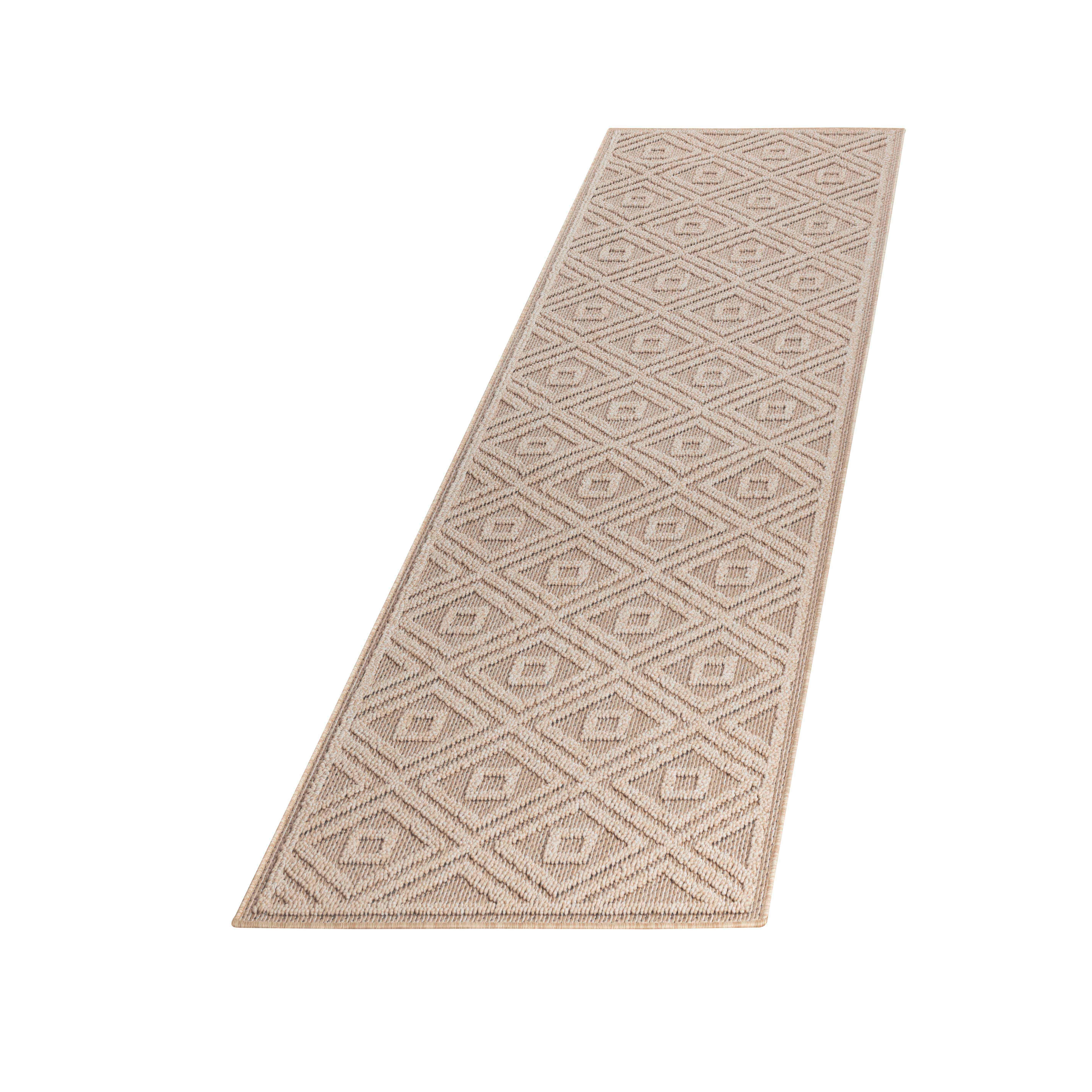Outdoorteppich Patara Beige ca. 80x250cm - Beige, Design, Textil (80/250cm) - Novel