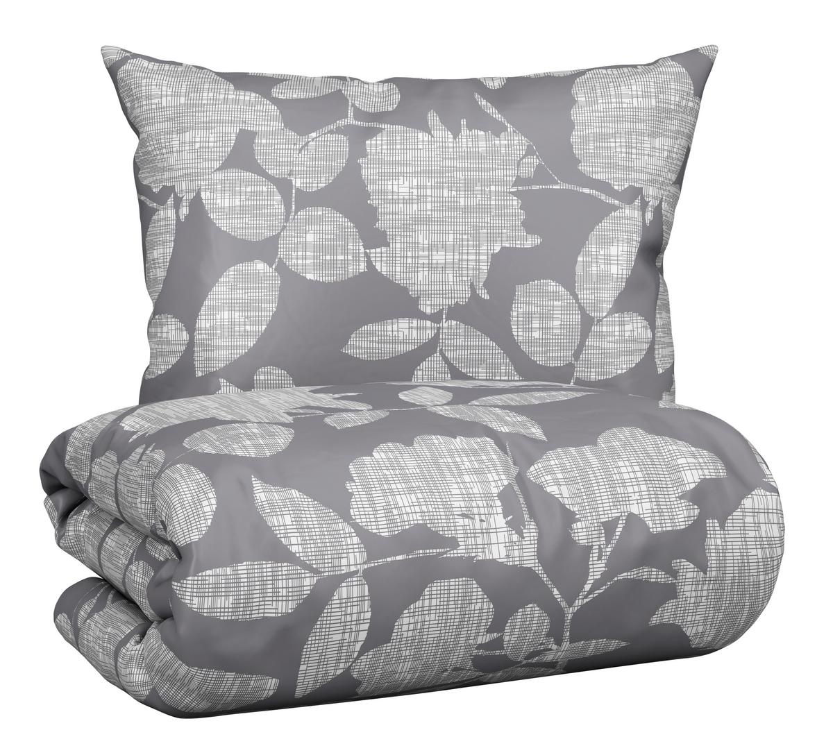 Bettwäsche Thea ca. 210x160cm - Grau, Konventionell, Textil (160/210cm) - Premium Living