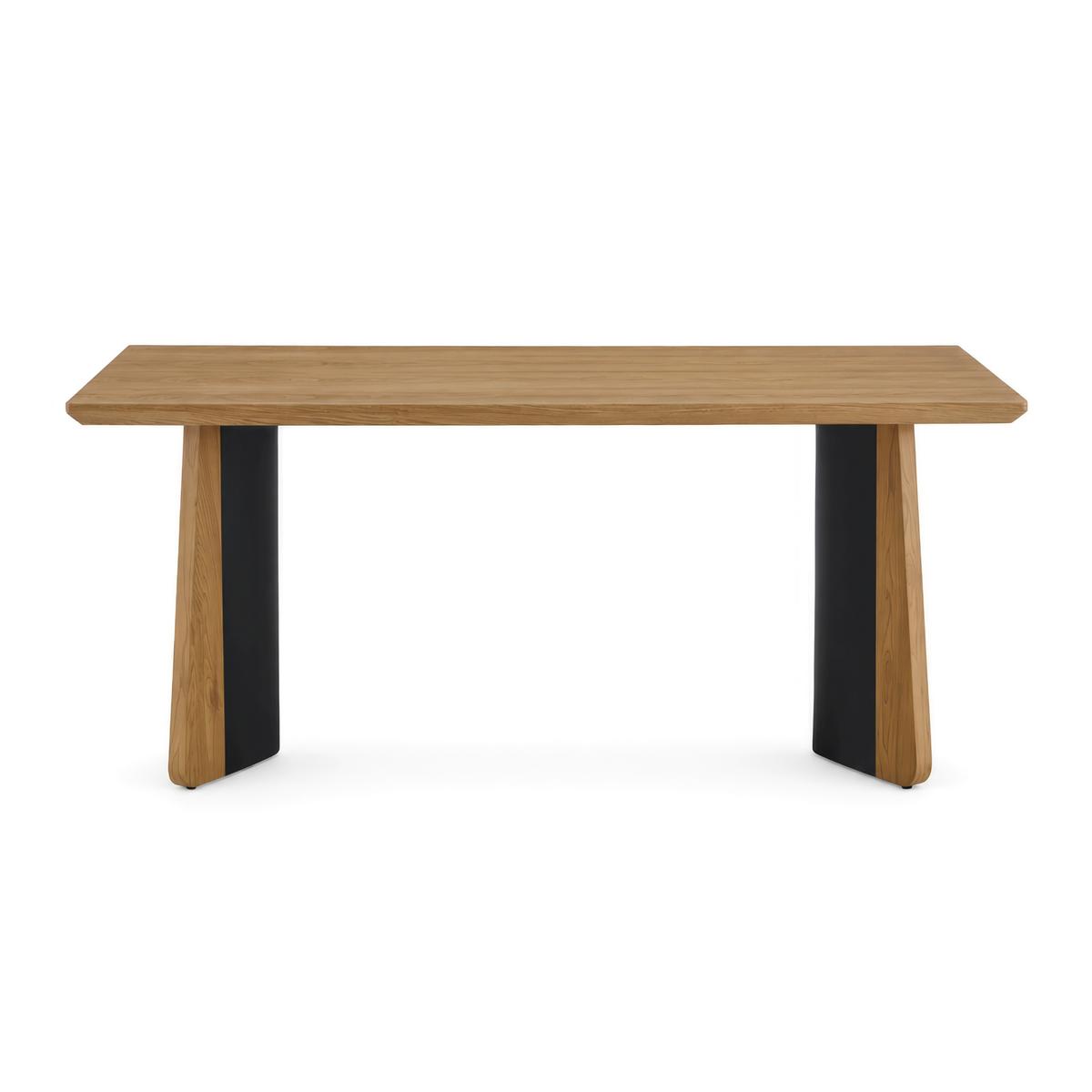 Esstisch Liva Eschefarben MDF ca. 180x90 cm - Eschefarben/Schwarz, MODERN, Holz/Holzwerkstoff (180/76/90cm) - Bessagi Home