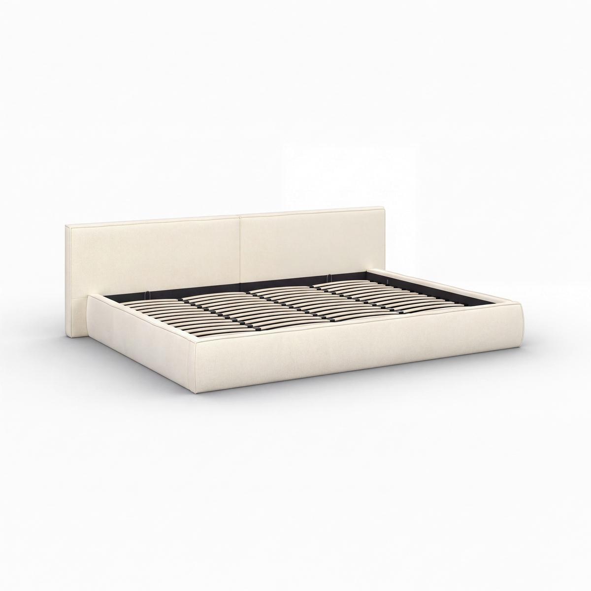 Familienpolsterbett Serena Elfenbein ca. 270x200 cm - Elfenbein/Schwarz, MODERN, Holz/Kunststoff (270/200cm) - Bessagi Home