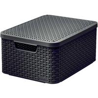 Kosár Tetővel Sötétbarna-M - barna, Konventionell, műanyag (29,3/18,7/39,3cm) - Curver