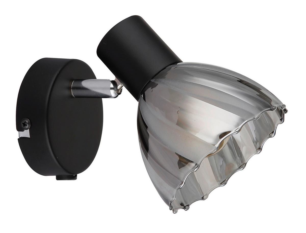 STRAHLER 54315S-1 ZACHERY - Schwarz/Grau, Konventionell, Glas/Metall (10/12,5cm) - Globo