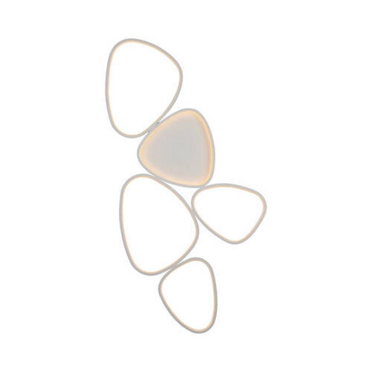 LAMPA SUFITOWA LED 14045-16 PEBBLES - biały, Design, tworzywo sztuczne/metal (116,5/56,5/6,5cm)