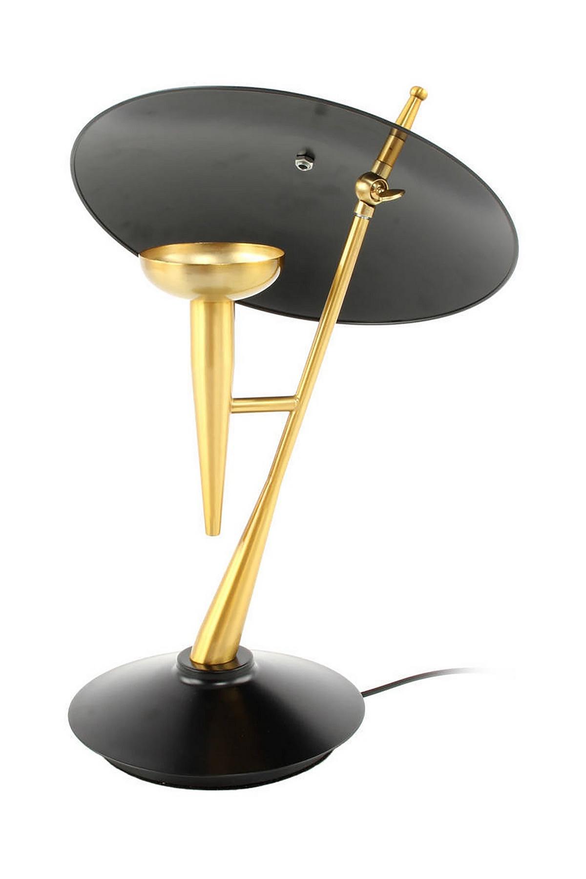 Tischleuchte Tischlampe Flyer 125 - Goldfarben/Schwarz, Trend, Metall (36/36/50cm) - Kayoom