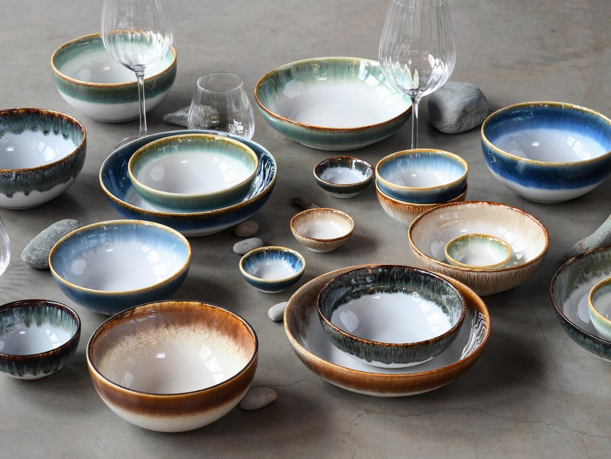Skleda Cascade - modra, Moderno, keramika (17,5 cm/17,5 cm/8 cmcm) - Creatable