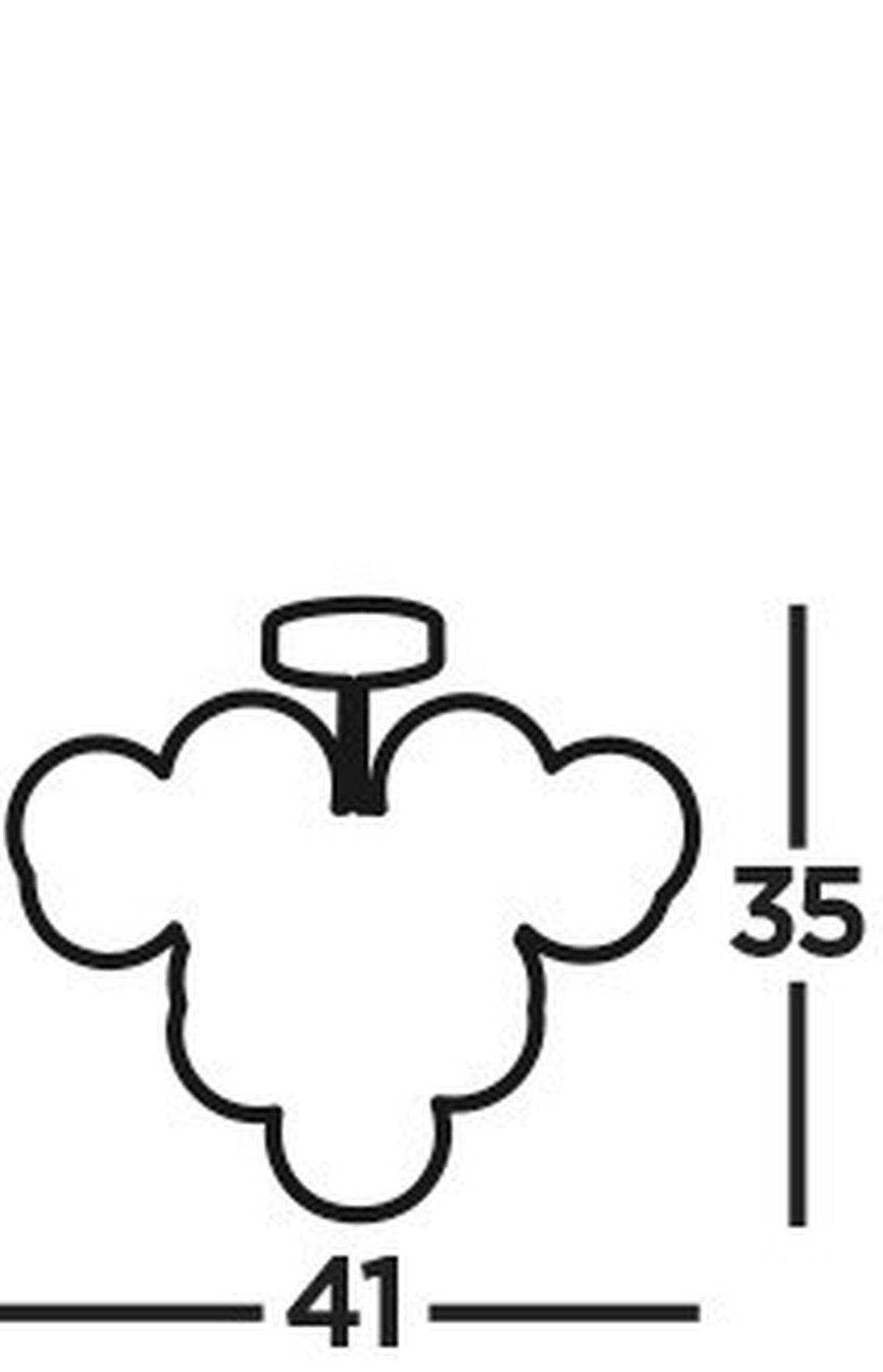 Mennyezeti Lámpa 52131-13sm Berry - krómszínű, Design, üveg/fém (41/35cm)