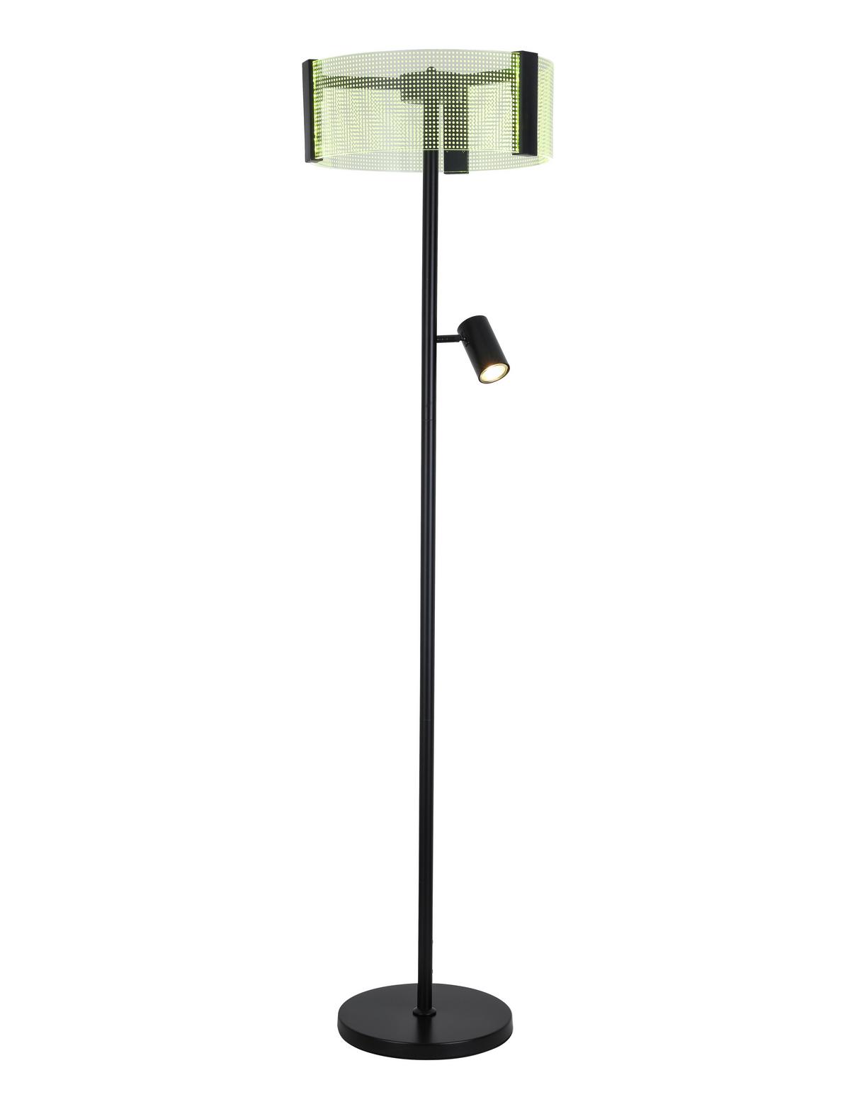 LAMPA STOJĄCA LED MARGE - czarny/biały, Modern, tworzywo sztuczne/metal (40/159cm) - Bessagi Home