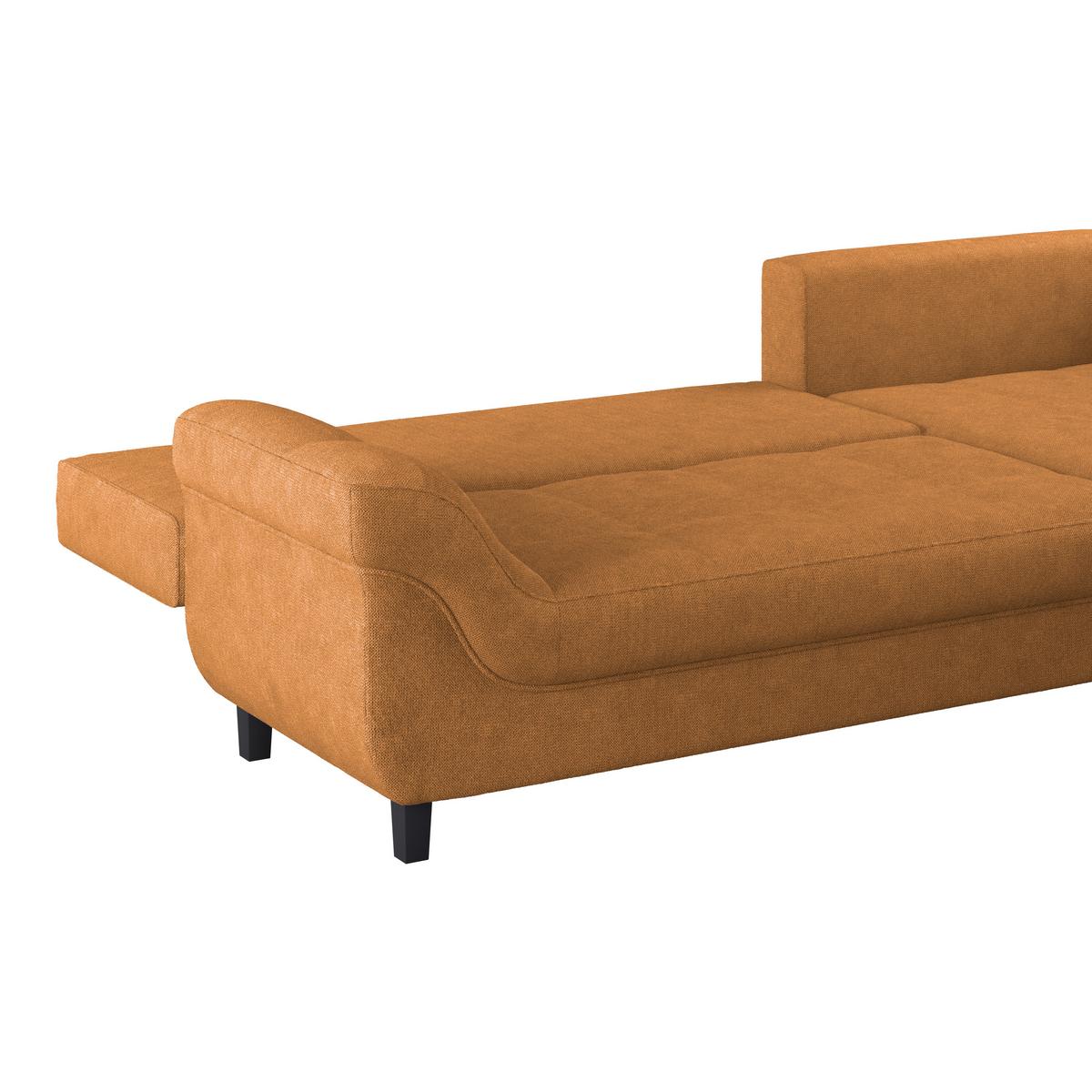Colțar MENDOZA - portocaliu/gri, Design, textil (309/197cm) - Modern Living