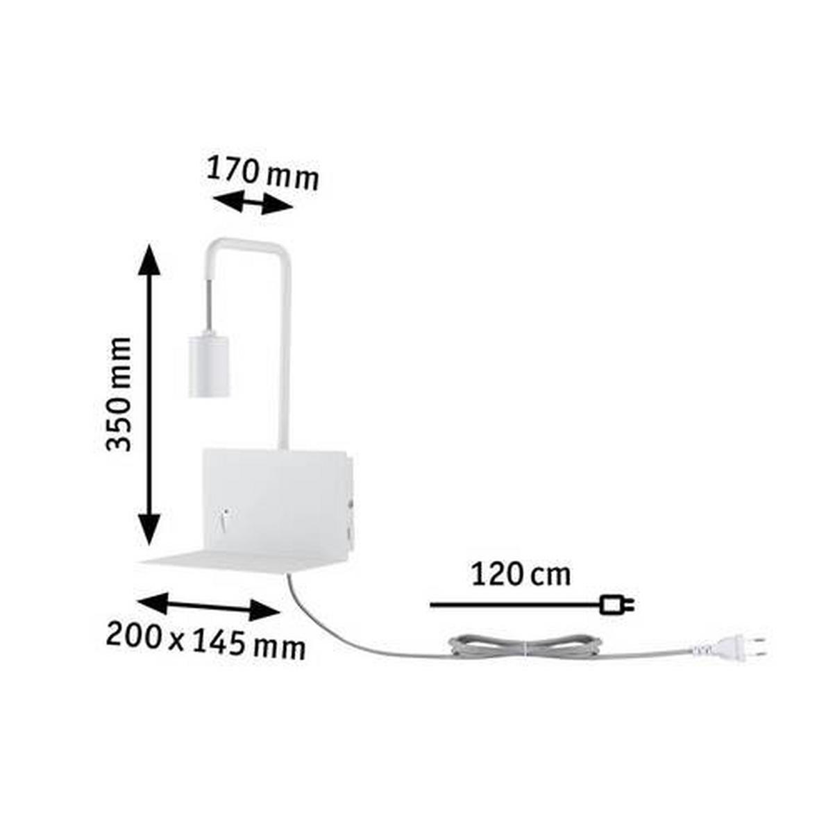 LED-Wandleuchte Calvani in Weiß max. 40 Watt - Weiß, Basics, Metall (20/35cm) - Paulmann